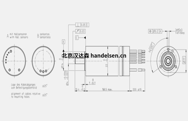 ECX TORQUE 22 L Ø22 mm，無(wú)刷，帶霍爾傳感器規(guī)格