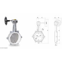 WAREX Valve 應用液體、氣體和磨蝕性散裝材料環(huán)境的蝶閥 DKZ 103 H