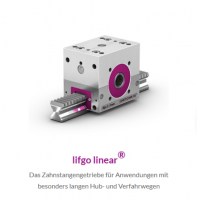LEANTECHNIK 齒條齒輪箱lifgo?系列，有三種尺寸可供選擇