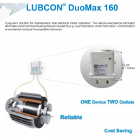 LUBCON DuoMax 160 堅固耐用的雙點潤滑裝置，用于電機的長期潤滑